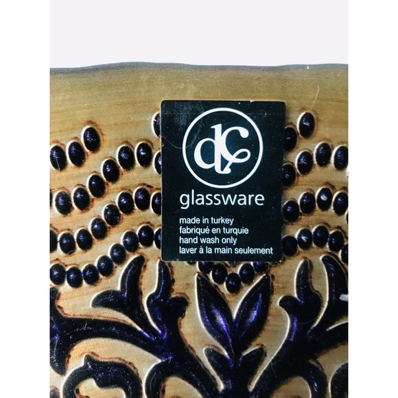 DC Glassware 17” Decorative Centerpiece Floral Serving Bowl Multicolor NWT - Picture 4 of 9